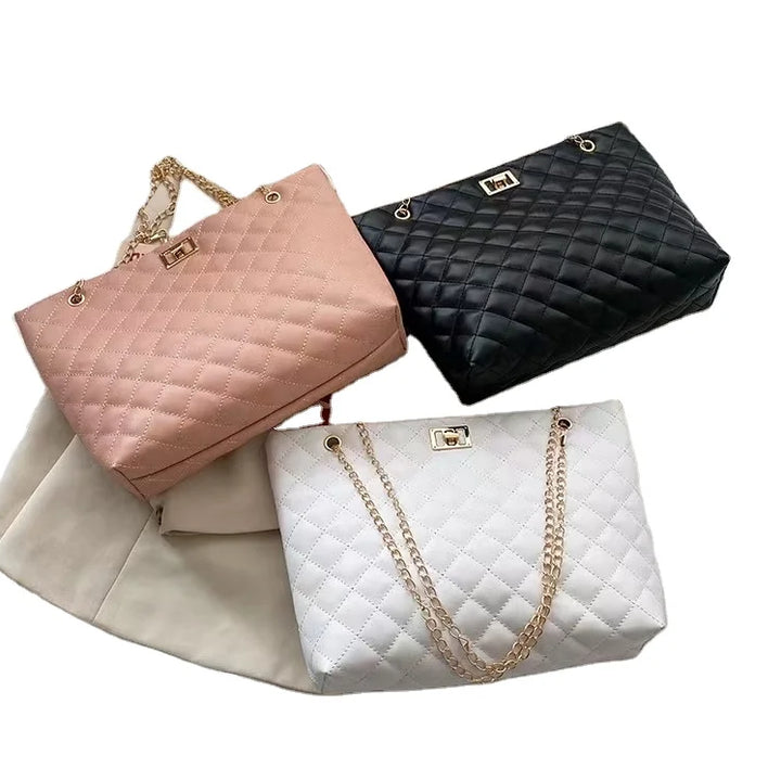 PU Leather Women Crossbody Bag with Two Strap Shoulder Female Messenger Bags Black Exquisite Large-capacity Leather Bag