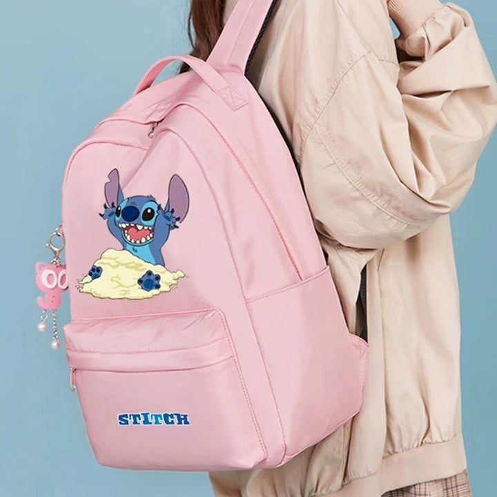 Stitch Star Baby Schoolbag Elementary School Boy Junior High School Student Kids Stitch Joint Name Lightweight Backpack Female