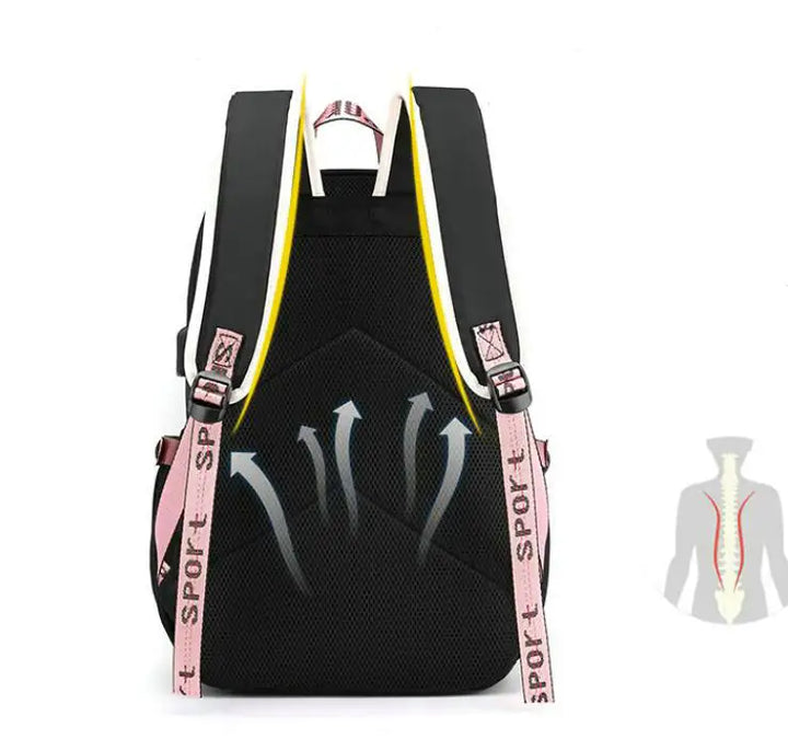 MINISO Kuromi Students Schoolbag Junior High School Female Large-capacity Casual Backpack Primary School Backpack