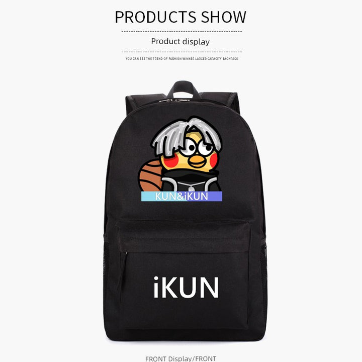Cai Xukun Small Black Bag Kunkun Ikun Chicken You Are So Beautiful Funny Junior High School Student Boys and Girls Backpack