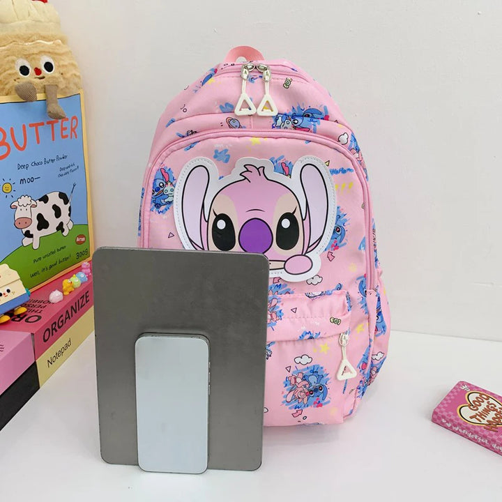 Stitch Print Backpack, Student Daypack, Lightweight, Adjustable Shoulder Straps for School Season, Everyday Use Daily Commute
