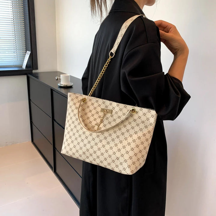 Summer High Quality PU Leather Fashion Large-capacity Shoulder Armpit Women's Bag Work Student Travel Female Retro Handbag Tote