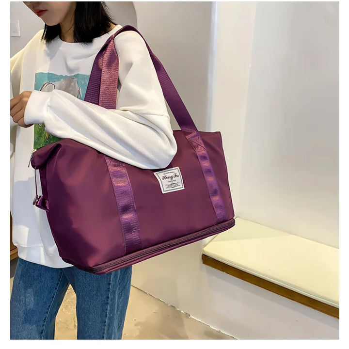 UNIXINU Carry On Travel Duffle Bag Nylon Waterproof Sports Gym Tote Bags for Women Large Capacity Storage Luggage Handbag