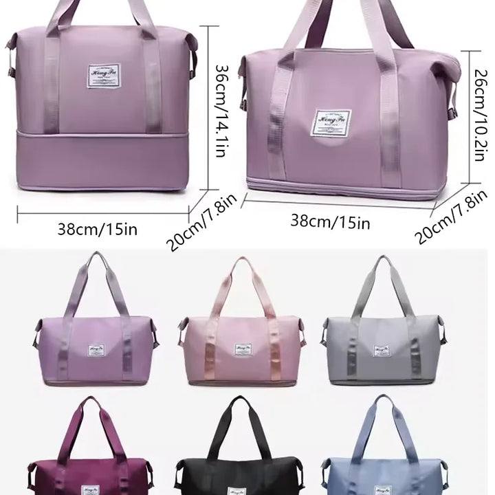 UNIXINU Carry On Travel Duffle Bag Nylon Waterproof Sports Gym Tote Bags for Women Large Capacity Storage Luggage Handbag