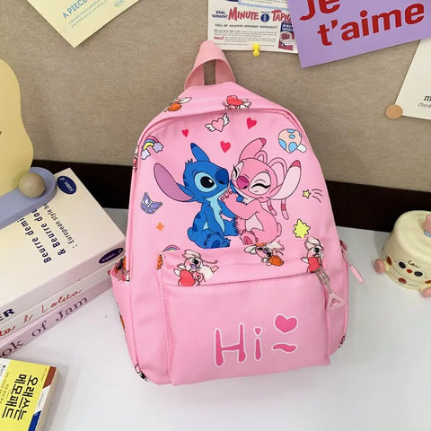 Stitch Backpack, Student Daypack, Lightweight Schoolbag, Adjustable Shoulder Straps Zipper Closure for School Season & Daily Use