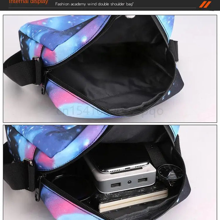 3pcs Set Lilo & Stitch Backpack Anime Shoulder Bag Stitch Pencil Case Black Student Schoolbag Stitch Diagonal Bag Toys Kids Bag