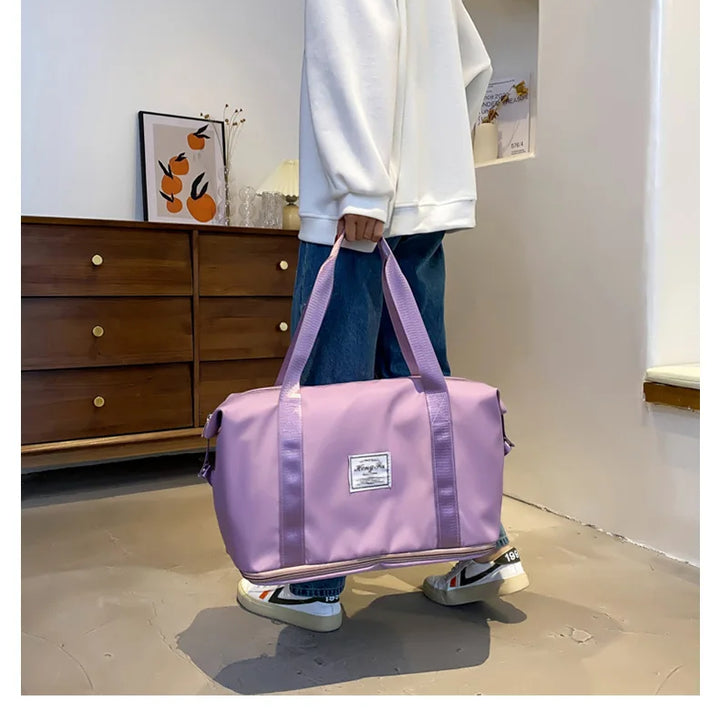 UNIXINU Carry On Travel Duffle Bag Nylon Waterproof Sports Gym Tote Bags for Women Large Capacity Storage Luggage Handbag