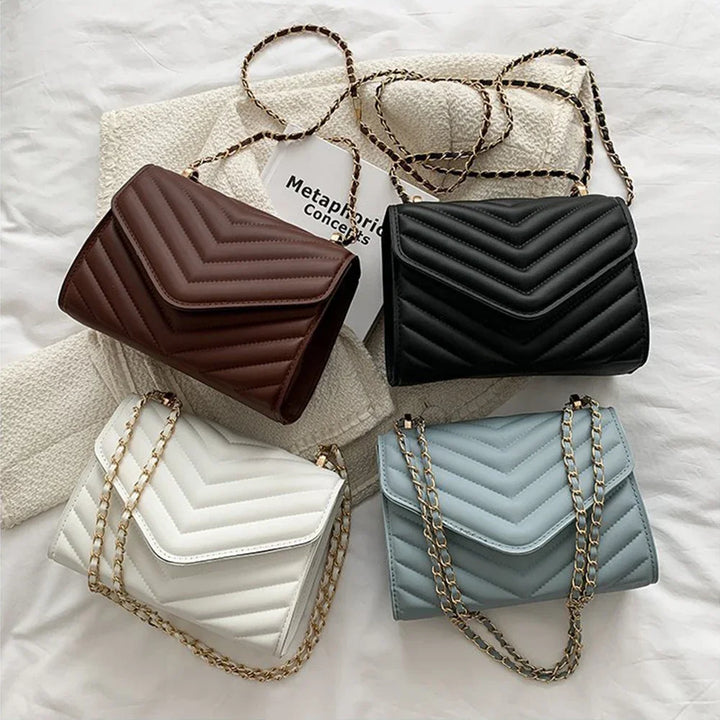 Women's One Shoulder Fashion Retro Small Square Bag Crossbody Handbag Minimalist Style Women's Chain Bag Suitable for Travel-ll