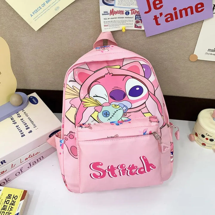 Stitch Backpack, Student Daypack, Lightweight Schoolbag, Adjustable Shoulder Straps Zipper Closure for School Season & Daily Use