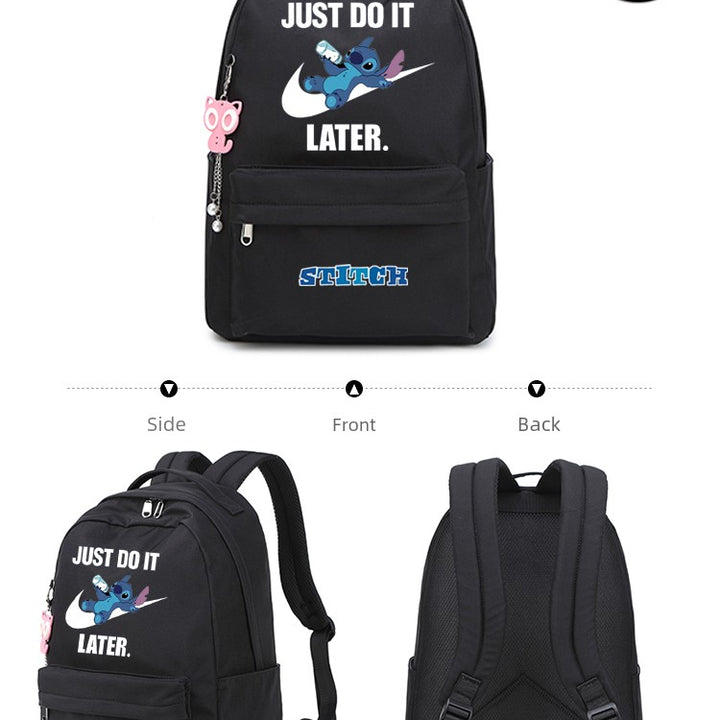 Stitch Star Baby Schoolbag Elementary School Boy Junior High School Student Kids Stitch Joint Name Lightweight Backpack Female