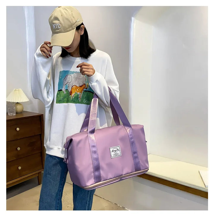 UNIXINU Carry On Travel Duffle Bag Nylon Waterproof Sports Gym Tote Bags for Women Large Capacity Storage Luggage Handbag