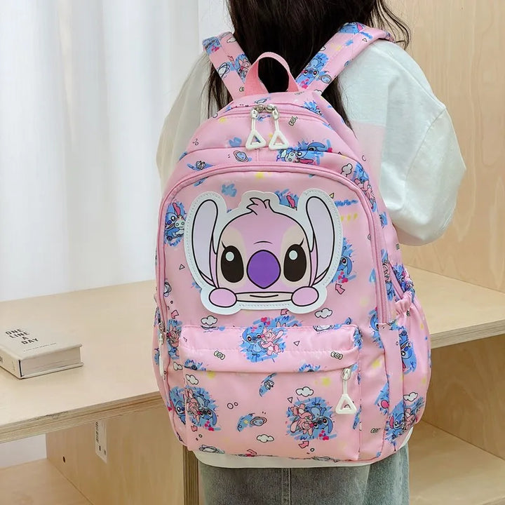 Stitch Print Backpack, Student Daypack, Lightweight, Adjustable Shoulder Straps for School Season, Everyday Use Daily Commute