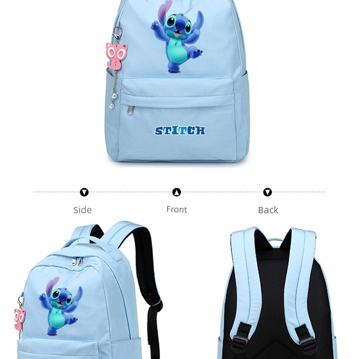 Stitch Star Baby Schoolbag Elementary School Boy Junior High School Student Kids Stitch Joint Name Lightweight Backpack Female