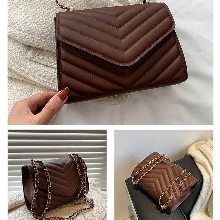 Women's One Shoulder Fashion Retro Small Square Bag Crossbody Handbag Minimalist Style Women's Chain Bag Suitable for Travel-ll