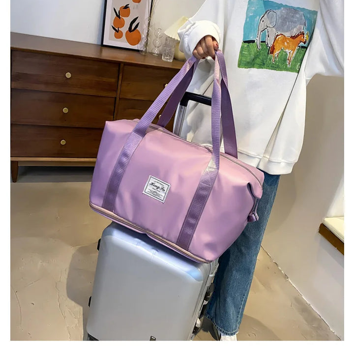 UNIXINU Carry On Travel Duffle Bag Nylon Waterproof Sports Gym Tote Bags for Women Large Capacity Storage Luggage Handbag