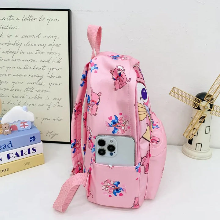 Stitch Backpack, Student Daypack, Lightweight Schoolbag, Adjustable Shoulder Straps Zipper Closure for School Season & Daily Use