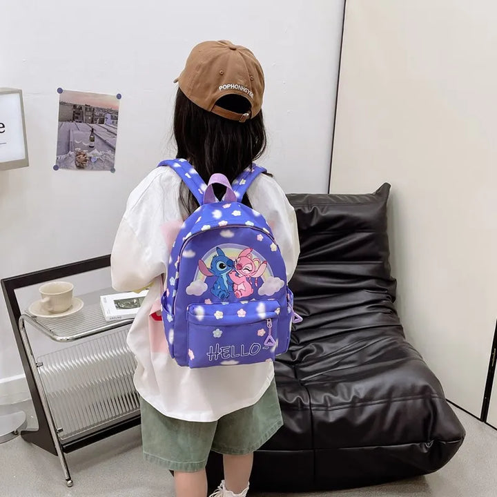Stitch Backpack, Student Daypack, Lightweight Schoolbag, Adjustable Shoulder Straps Zipper Closure for School Season & Daily Use