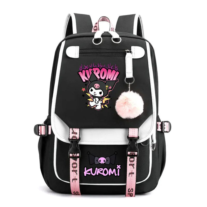 MINISO Kuromi Students Schoolbag Junior High School Female Large-capacity Casual Backpack Primary School Backpack