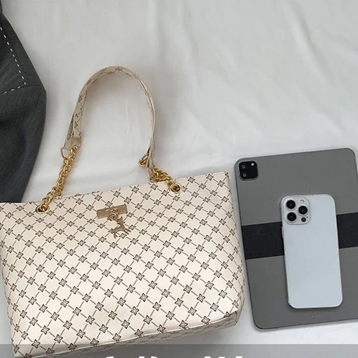 Summer High Quality PU Leather Fashion Large-capacity Shoulder Armpit Women's Bag Work Student Travel Female Retro Handbag Tote