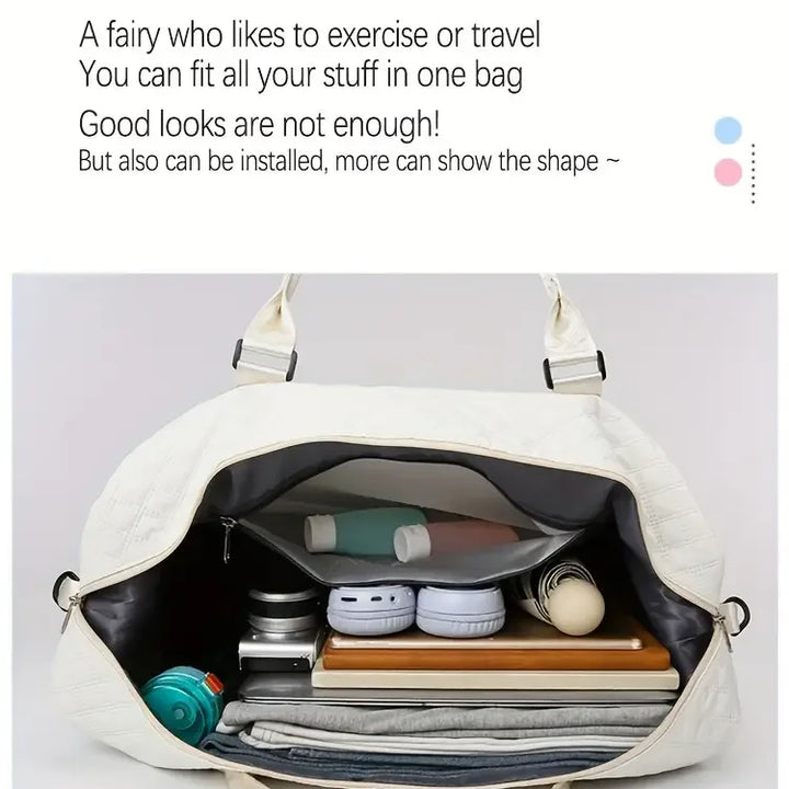 Large Capacity Travel Duffle Bag Sports Gym Yoga Tote Weekend Overnight Bag and Luggage Organiser