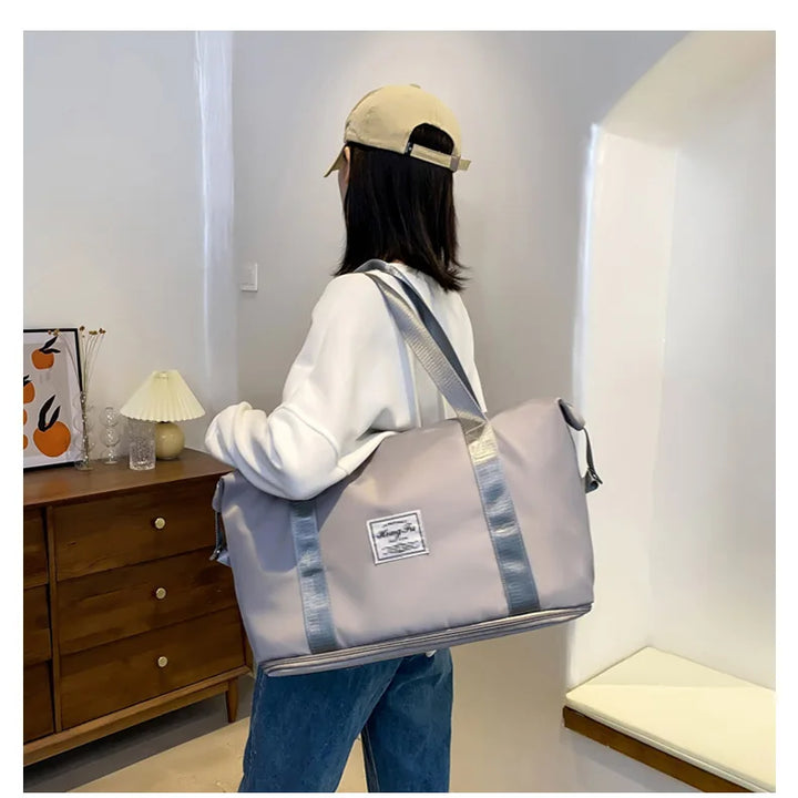 UNIXINU Carry On Travel Duffle Bag Nylon Waterproof Sports Gym Tote Bags for Women Large Capacity Storage Luggage Handbag