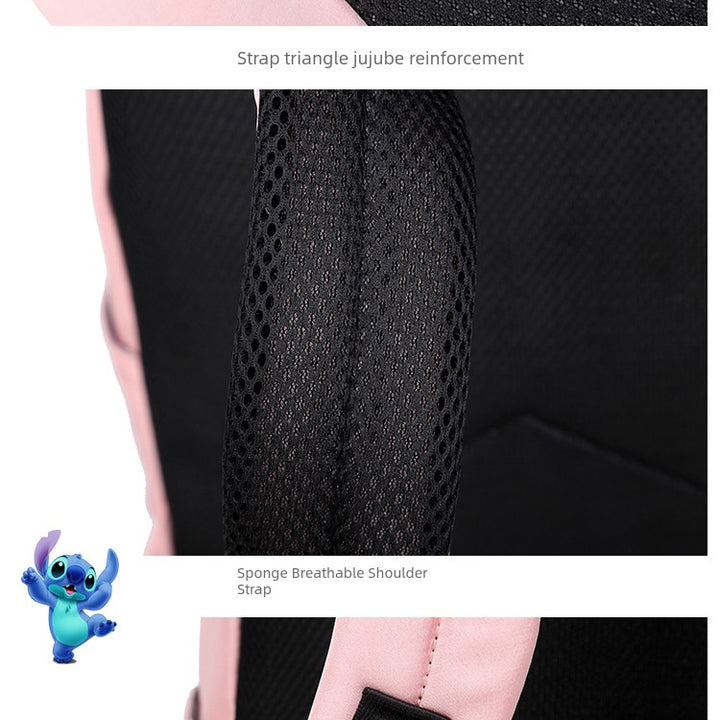 Stitch Star Baby Schoolbag Elementary School Boy Junior High School Student Kids Stitch Joint Name Lightweight Backpack Female