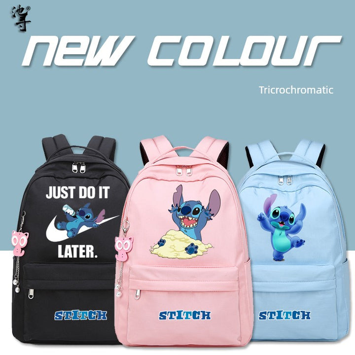 Stitch Star Baby Schoolbag Elementary School Boy Junior High School Student Kids Stitch Joint Name Lightweight Backpack Female