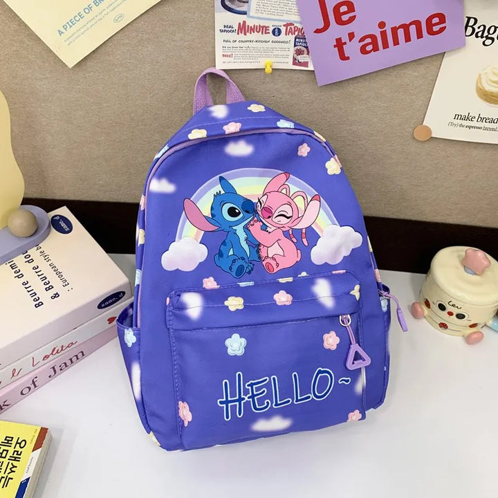 Stitch Backpack, Student Daypack, Lightweight Schoolbag, Adjustable Shoulder Straps Zipper Closure for School Season & Daily Use