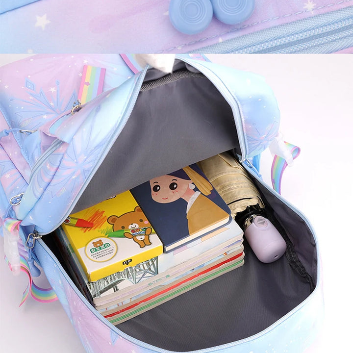 Stitch Large Capacity Backpack, Casual Nylon Cute Daypack, Cartoon Anime Schoolbag, Girl Casual Travel Commute Knapsack