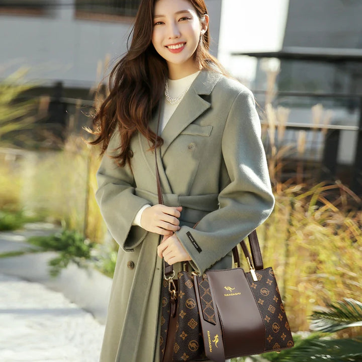 Luxury Handbag Fashion Print Large Capacity Soft Leather Women Shoulder Crossbody Bag Leisure Designer Ladies Purses and Handbag