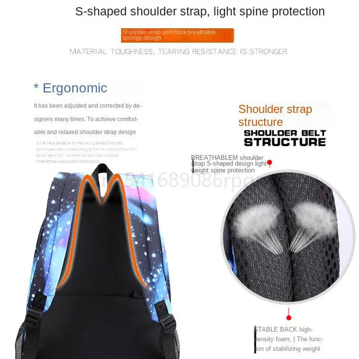 3pcs Set Lilo & Stitch Backpack Anime Shoulder Bag Stitch Pencil Case Black Student Schoolbag Stitch Diagonal Bag Toys Kids Bag