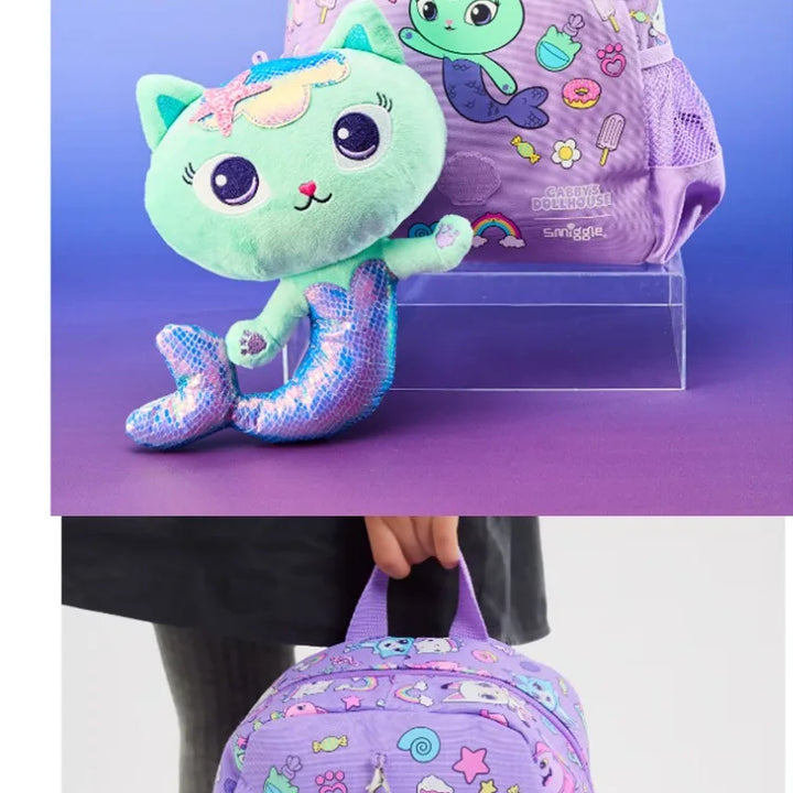 New Original Australia Smiggle Children Schoolbag Girl Gabby Shoulder Backpack Meal Bag Modeling Bags 14 Inch New Semester Gifts