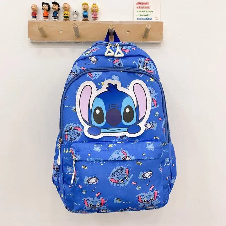 Stitch Print Backpack, Student Daypack, Lightweight, Adjustable Shoulder Straps for School Season, Everyday Use Daily Commute