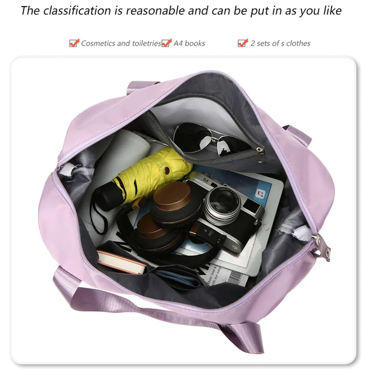 UNIXINU Carry On Travel Duffle Bag Nylon Waterproof Sports Gym Tote Bags for Women Large Capacity Storage Luggage Handbag